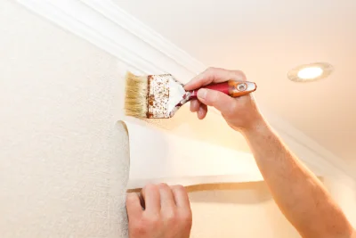 Pose de papier peint à Méziré — revêtements muraux et toiles de verre